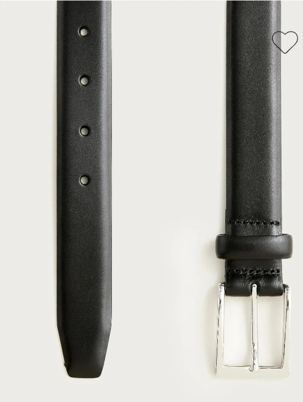 J. Crew Italian Leather Dress Belt - black